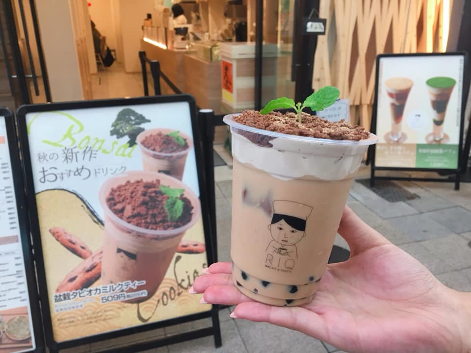 抹茶cafe RIQでまるで盆栽のようなドリンクが発売！