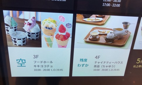 空や待ち時間など混雑状況を表してくれている