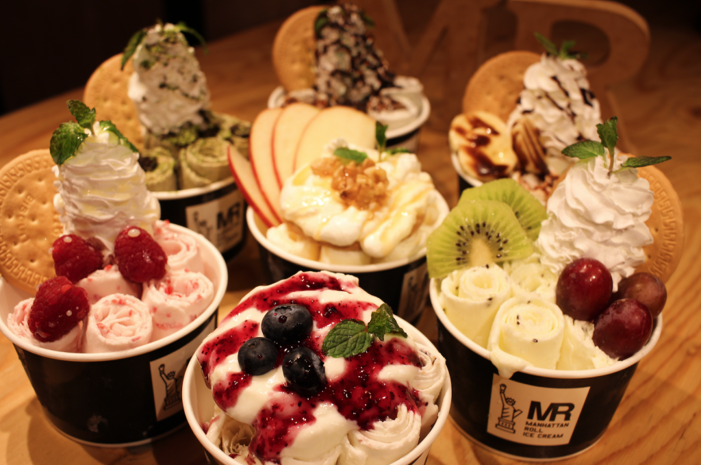 マンハッタンロールアイスクリームのアイスクリーム