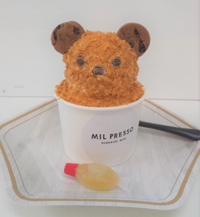 ミルプレッソで可愛いクマのソフトクリーム『ハニハニプレッソ』
