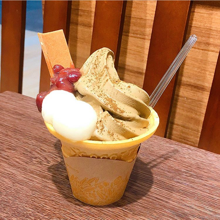 ANCHA KYOTO(あんちゃ きょうと) 新さっぽろカテプリ店の宇治ほうじ茶のプレミアムソフトクリーム