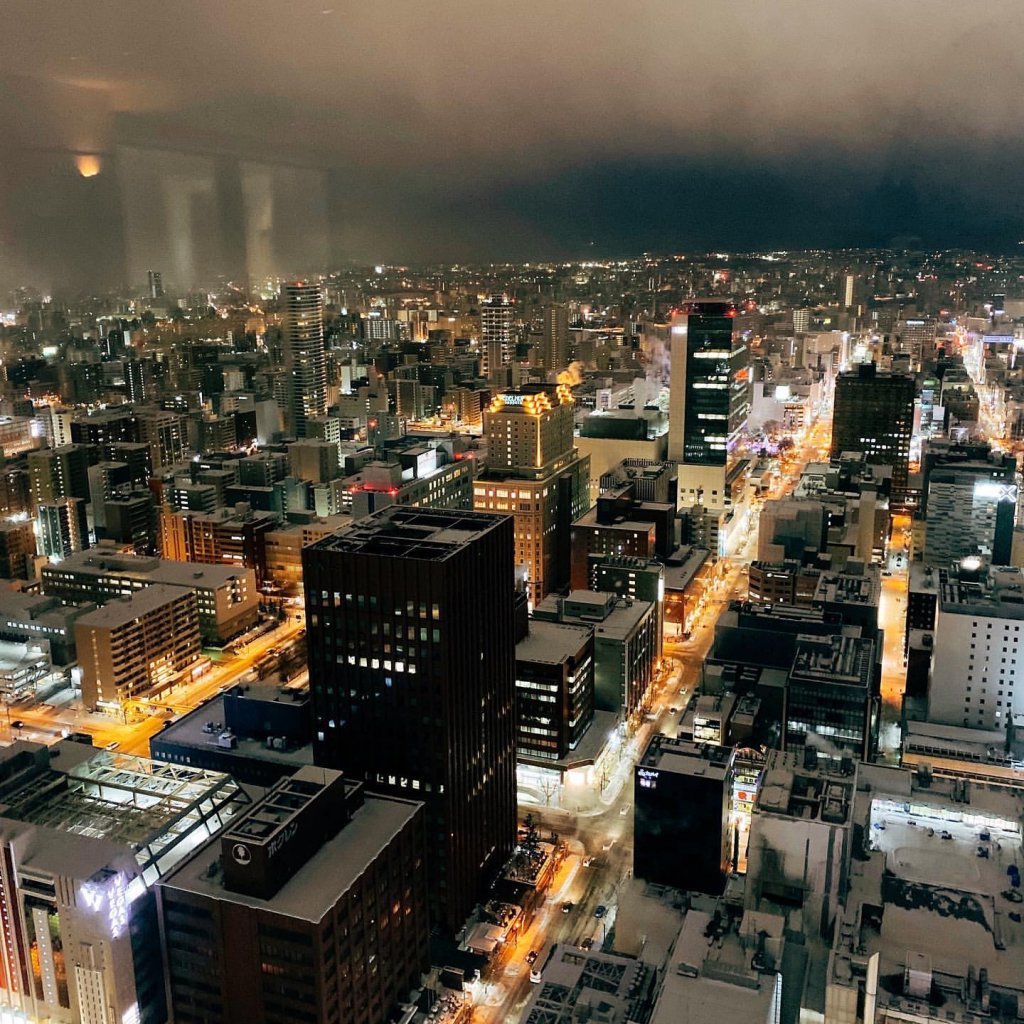JRタワー展望室T38からの景色(夜)