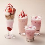 ナナズグリーンティーから春の訪れを感じる桜とストロベリーを使ったパフェ＆ドリンクが発売！