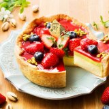 パブロから春色チーズタルト『いちごとピスタチオの春色チーズタルト』が発売！いちご×ピスタチオ！