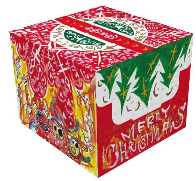 ファミリーマートのクリスマスケーキ2020『SHINGO　to　クリスマス!いちごとプリンのおいし～い!!　ショートケーキ』の箱