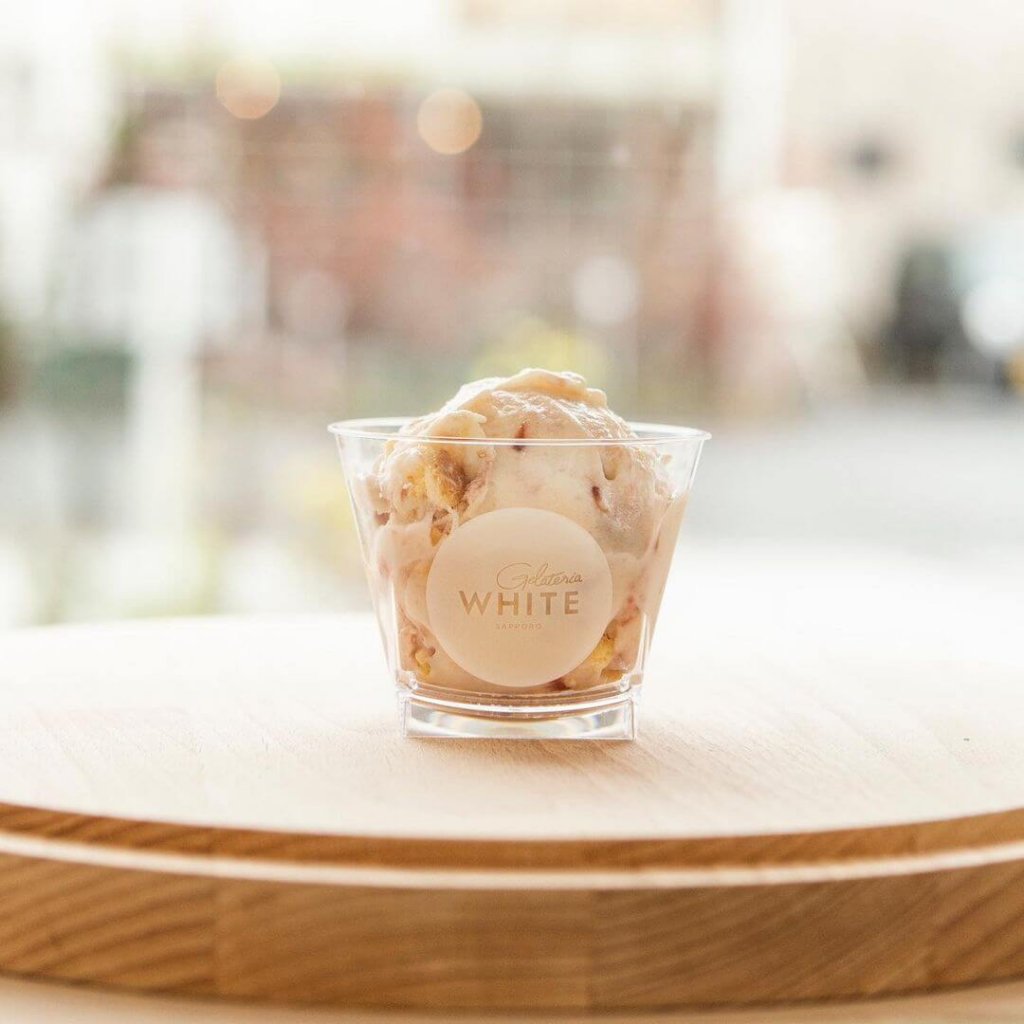 南19西16にあるジェラート&ベイクホワイトからジェラート『ショートケーキ』が発売！