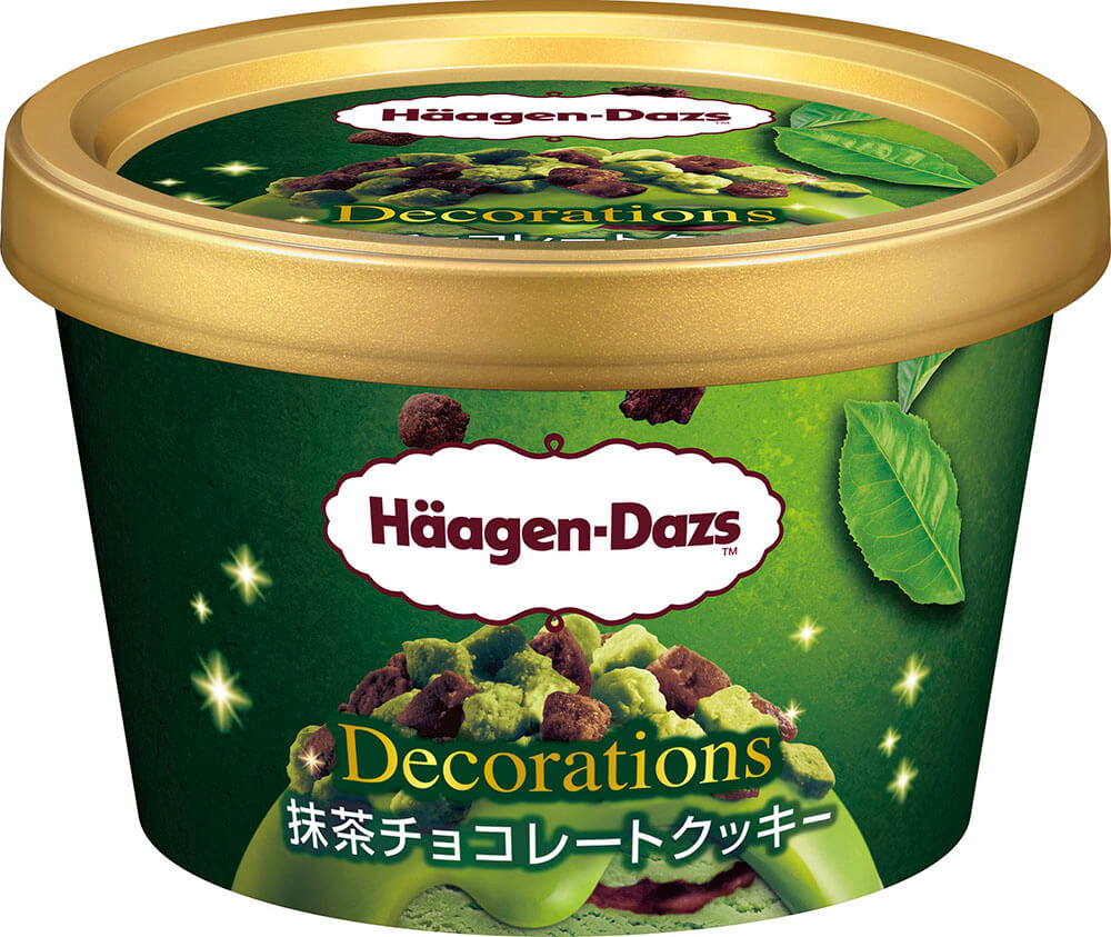 ハーゲンダッツ ミニカップ Decorations(デコレーションズ)『アーモンドキャラメルクッキー』、『抹茶チョコレートクッキー』