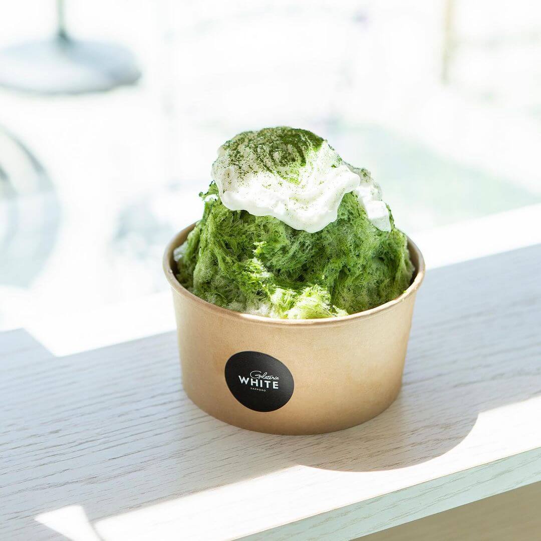 ジェラート＆ベイクホワイトのかき氷『宇治抹茶&練乳エスプーマ』