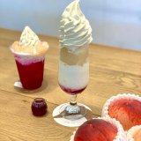 宮の森にあるTSURU CAFEから季節限定フレーバーソフト「もも」が登場！