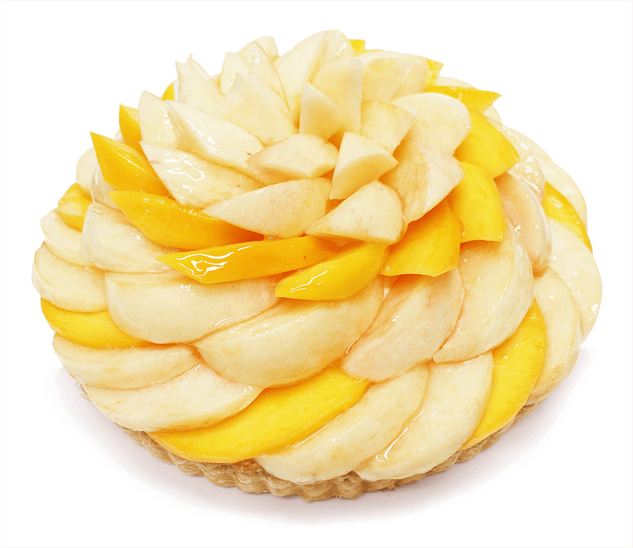カフェコムサの『桃とマンゴーのケーキ』
