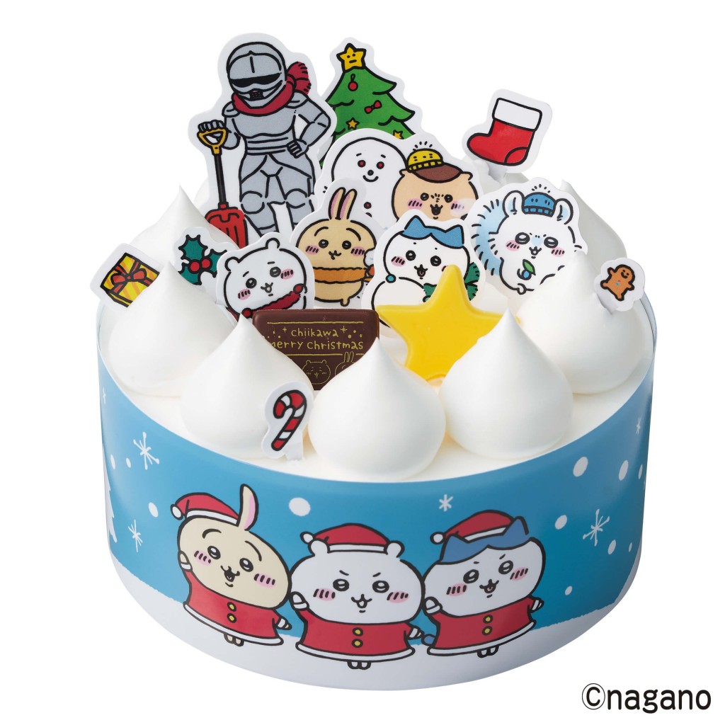 ファミリーマートのクリスマスケーキ2021『ちいかわ　みんなで雪遊びケーキ』