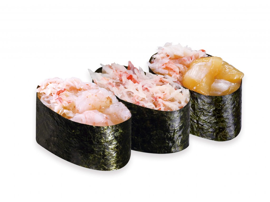 くら寿司の『贅沢かに三種盛』