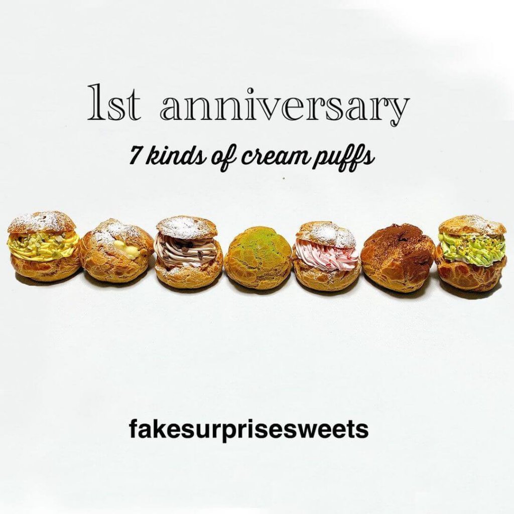 フェイクサプライズスイーツの『周年シュークリーム』