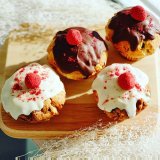 南19西16にあるジェラート＆ベイクホワイトから『ストロベリーマフィン』が発売中！