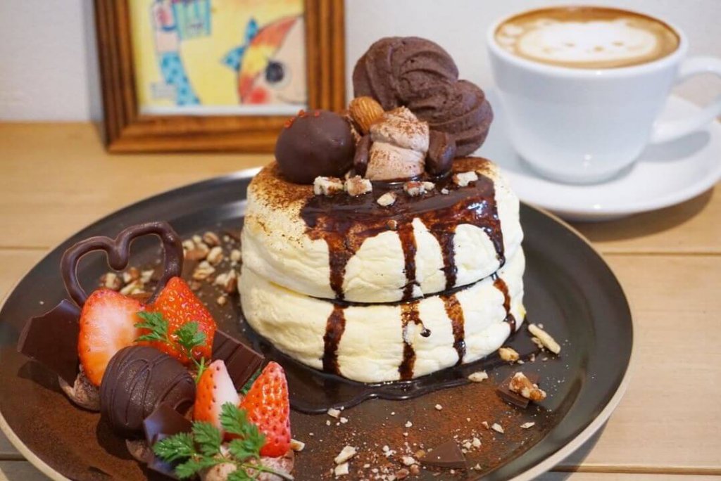ease cafe(イーズカフェ)の『季節のショコラパンケーキ』