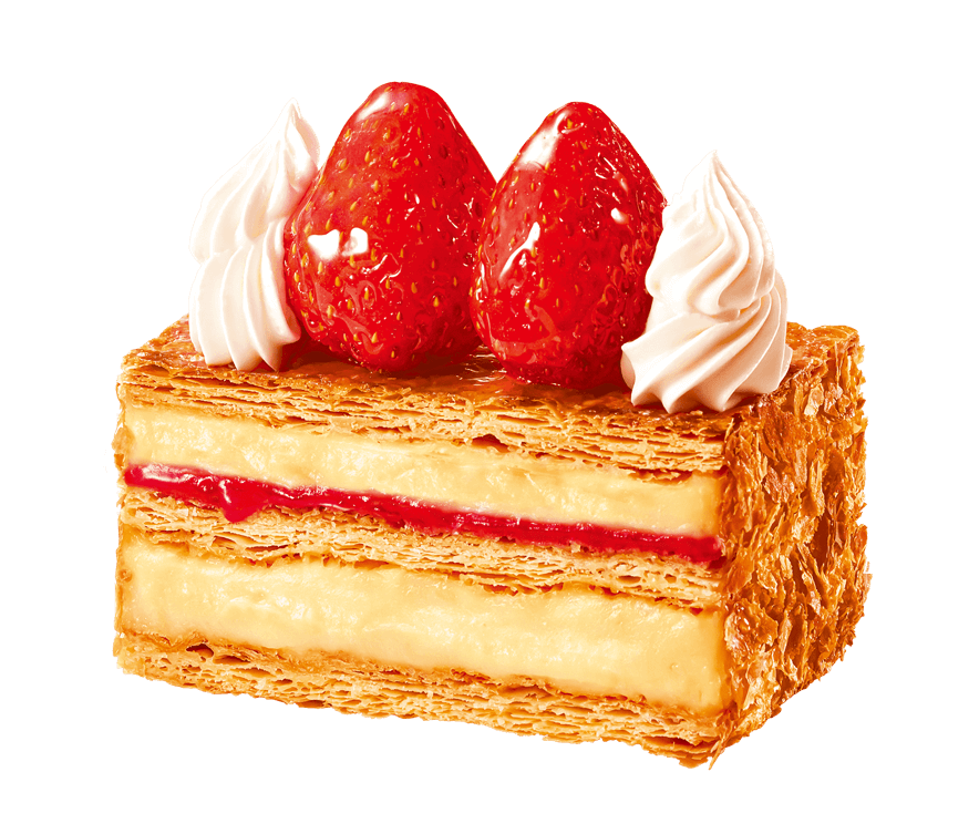『ナポレオンパイ～苺とカスタードのパイ～』-サクサク食感のパイ