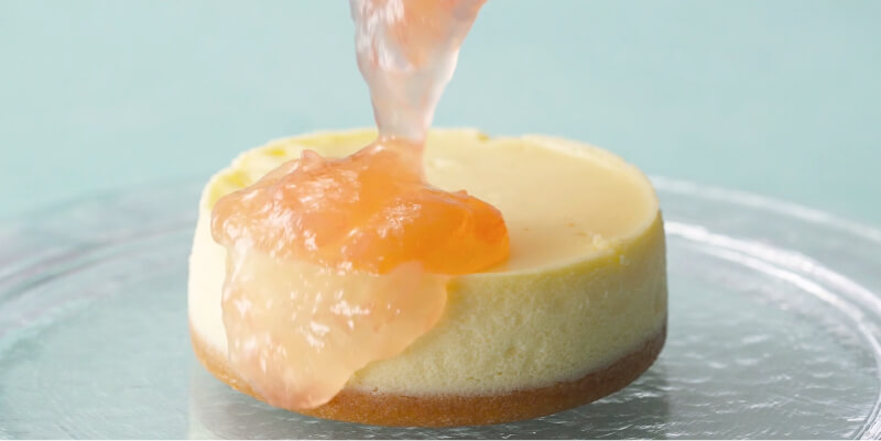 小樽洋菓子舗 ルタオの『パレットフロマージュ』-桃のジュレとベイクドチーズケーキ