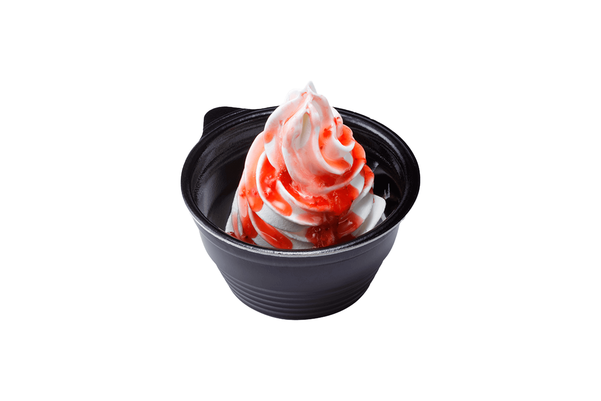 びっくりドンキーの『テイクアウト 北海道ソフトクリーム(イチゴソース)』