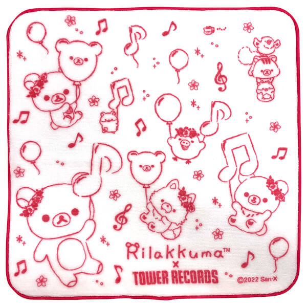 『Rilakkuma × TOWER RECORDSキャンペーン2022』-コラボミニハンドタオル 2022