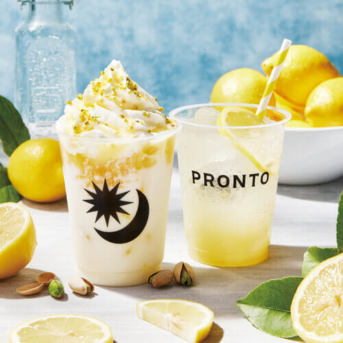 PRONTO(プロント)の『レアチーズレモンラテ』・『丸ごとレモンソーダ』