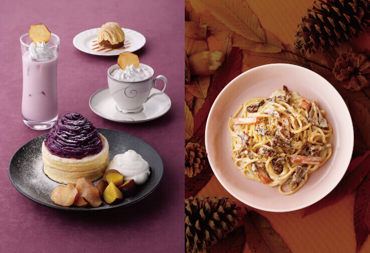 さかい珈琲の『紫いものモンブランパンケーキ』