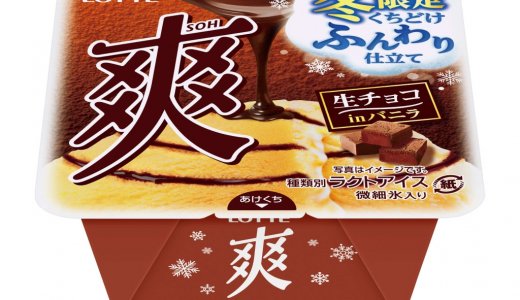 冬限定のふんわりとしたくちどけの良い食感『爽 生チョコinバニラ』が9月26日(月)より発売！