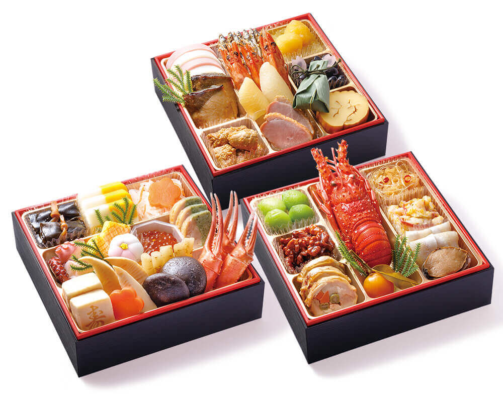 はま寿司の『新春おせち』-彩り三段重