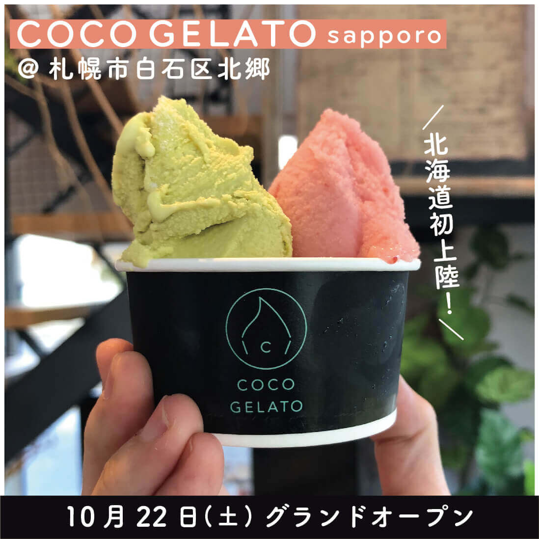 COCO GELATO sapporo(ココジェラートサッポロ)】白石区に「糸島生