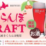 北海道産さくらんぼ使用の赤い発泡酒！網走ビール『さくらんぼDRAFT』が10月18日(火)より発売！