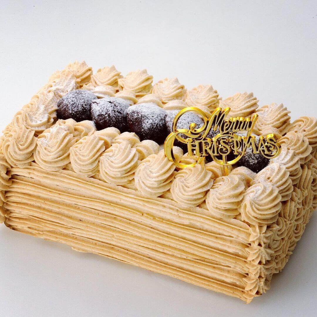 ろまん亭の『クリスマスケーキ2022』-栗のバタークリームケーキ