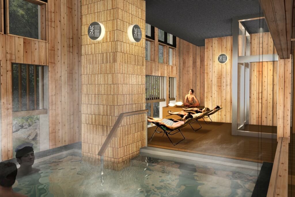 定山渓温泉 ホテル鹿の湯の『外気浴スペース(男性イメージ)』