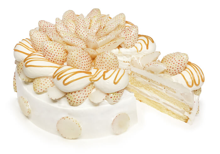 カフェコムサの『白いちごのショートケーキ』