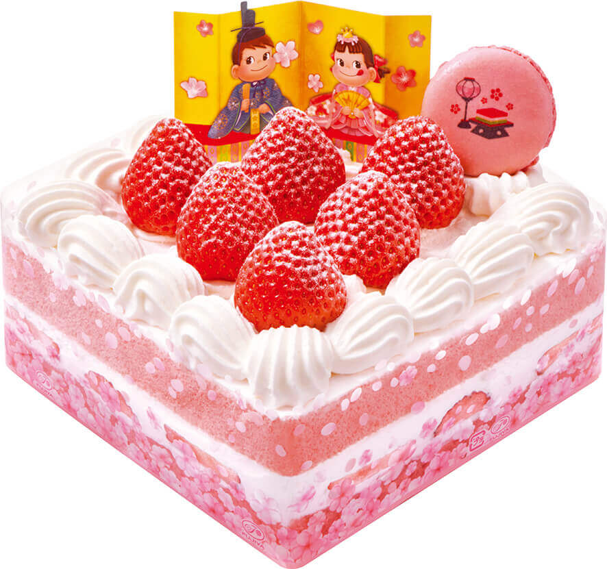 不二家洋菓子店の『ひなまつり桃色ショートケーキ』