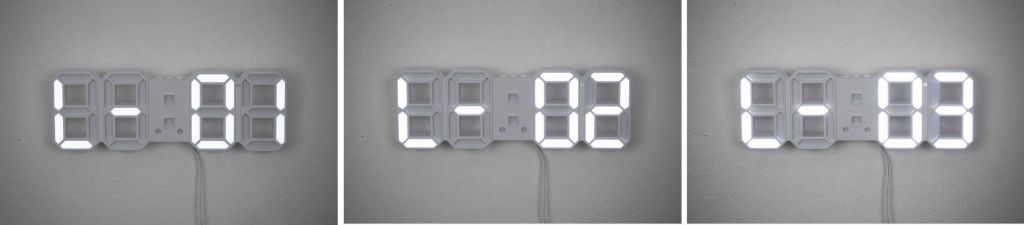 ニトリの『LEDデジタル置き掛け兼用時計』-明るさ自動調整
