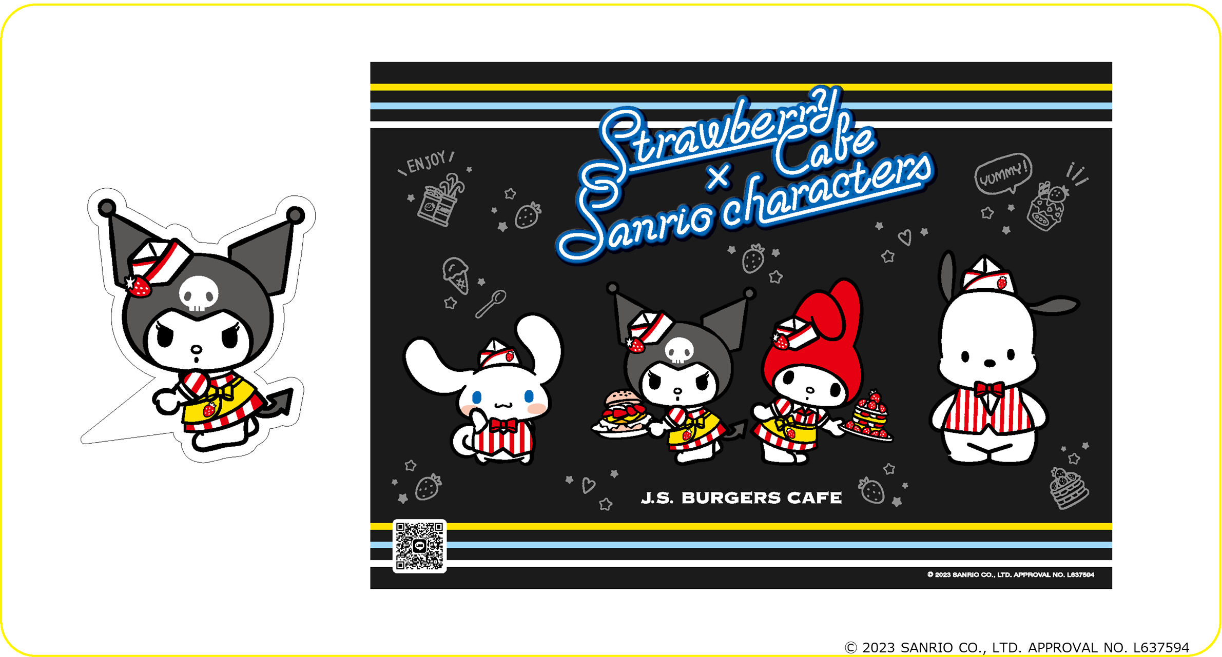 J.S. BURGERS CAFE・J.S. PANCAKE CAFE×サンリオキャラクターズ-サンリオキャラクターズのピック＆トレーシート