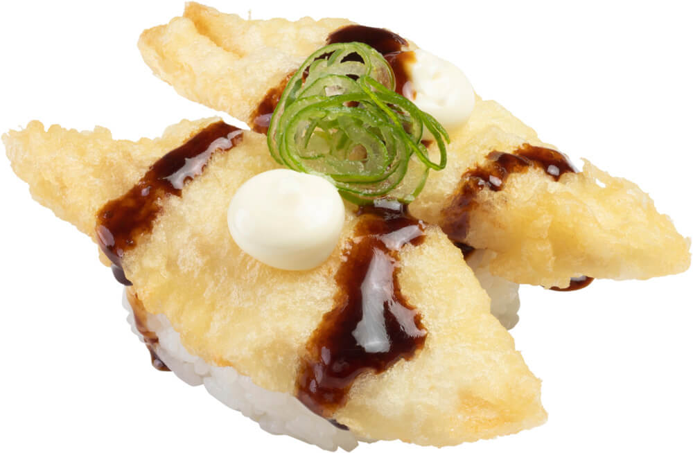 スシローの『フカの天ぷらガーリックソース』