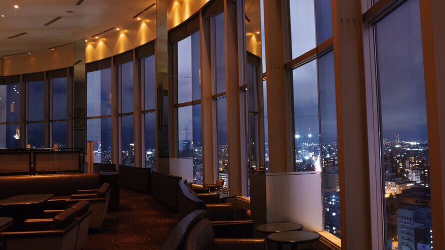 札幌プリンスホテル-スカイラウンジ トップ オブ プリンスより望む札幌の夜景