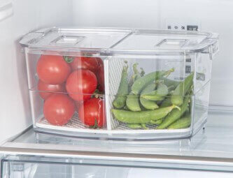 ニトリの『フレッシュキーパー2』-2種類の野菜や果物を別々に保存できます