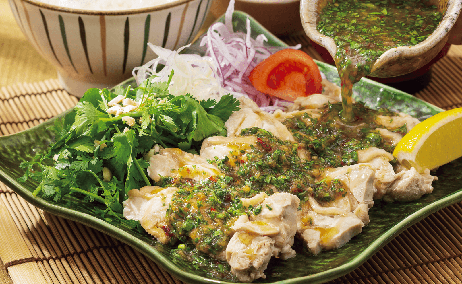 大戸屋の『アジアン食堂』-鶏もも肉の大戸屋風カオマンガイ定食
