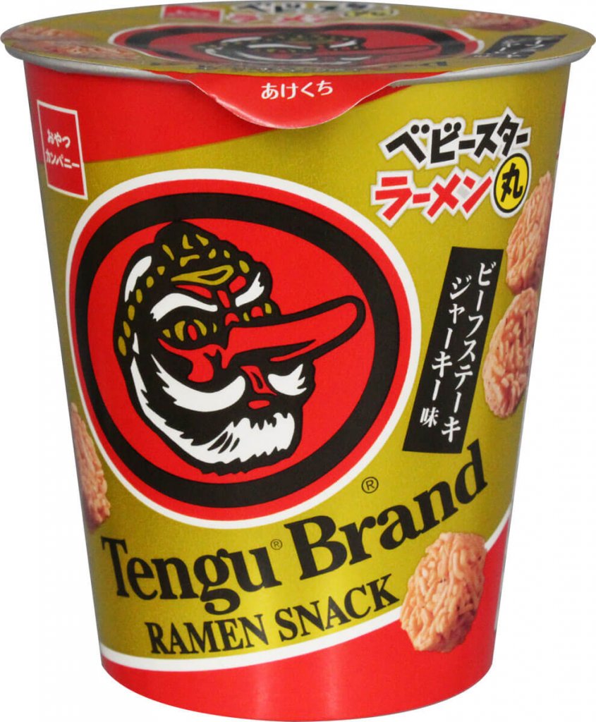 ベビースターラーメン丸(Tengu® Brand ビーフステーキジャーキー味)