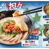 讃岐うどんチェーン「はなまるうどん」にて『夏の冷やし担々フェア』が7月13日(木)より開催！今年は定番の白ごま担々に加え、6種野菜のサラダ担々・豚しゃぶ担々が新登場