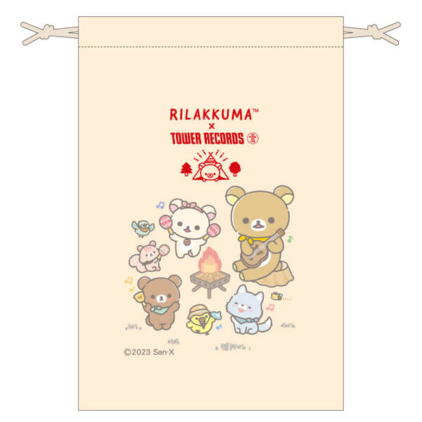 『Rilakkuma × TOWER RECORDSキャンペーン2023』-コラボ巾着 2023