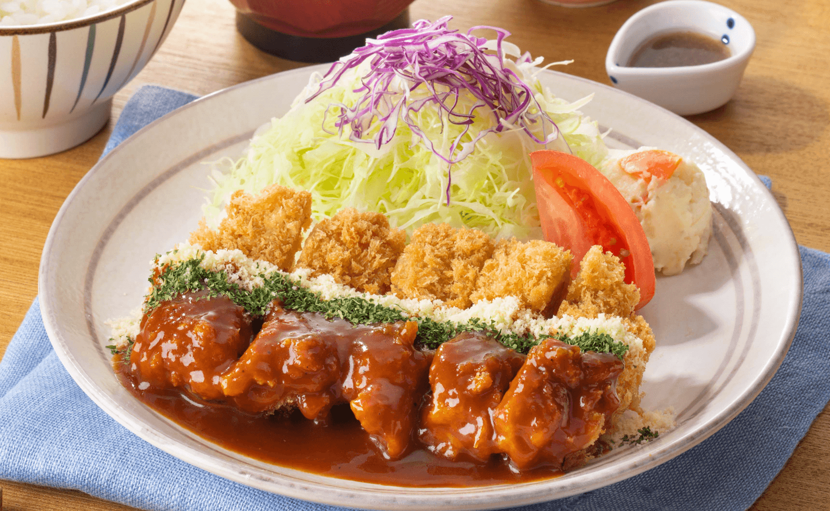 ⼤⼾屋の『こだわりソースのデミグラスチキンかつ』