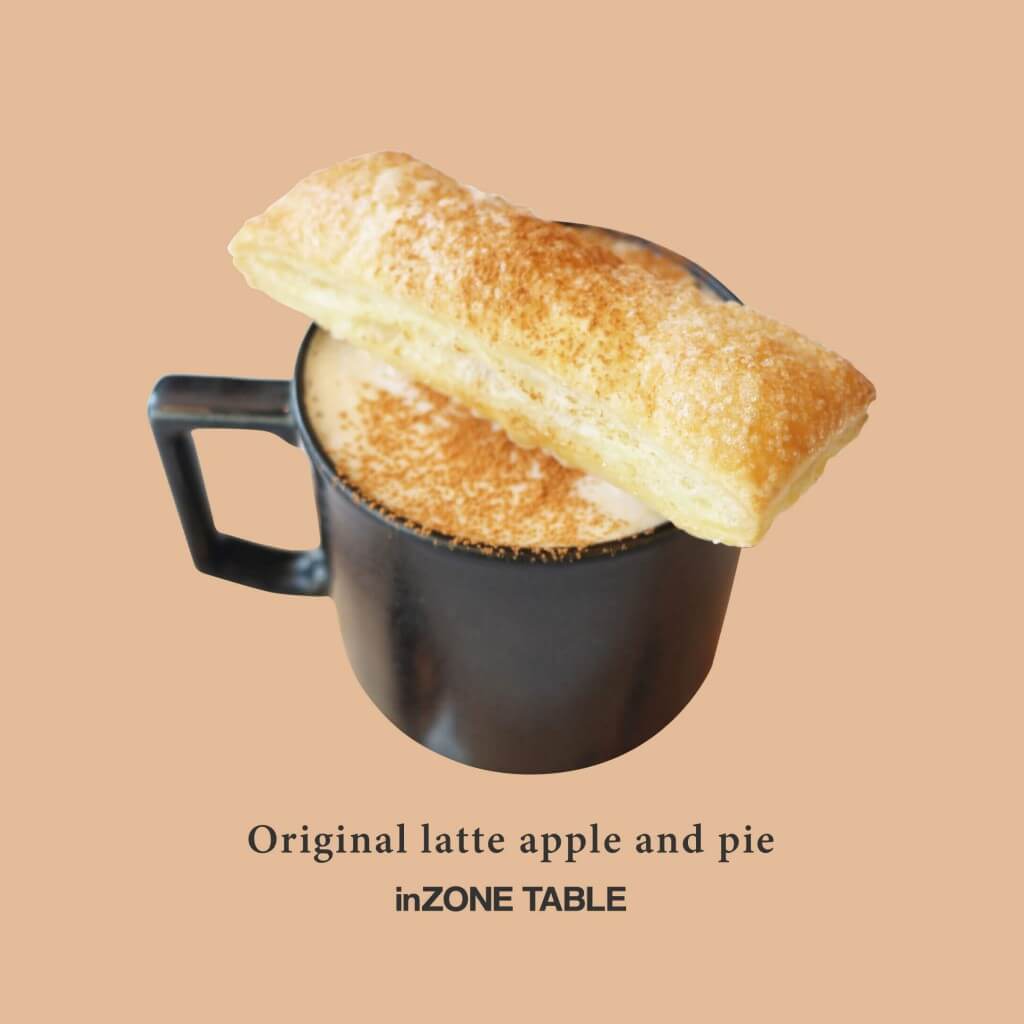 inZONE TABLEの『りんごとパイの自家製ラテ』