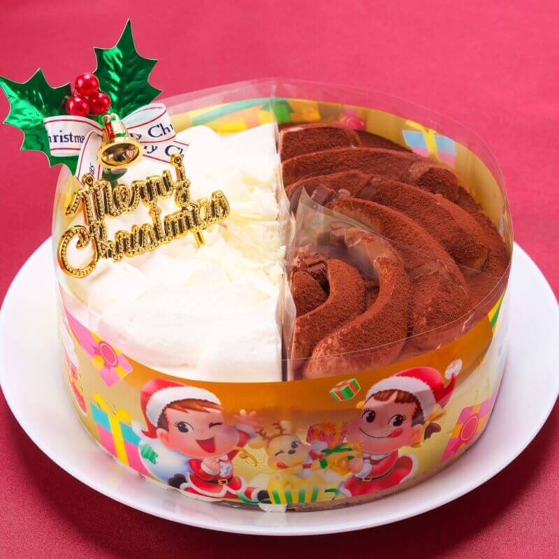 不二家のクリスマスケーキ2023『クリスマス 糖質オフ2種アソートケーキ』
