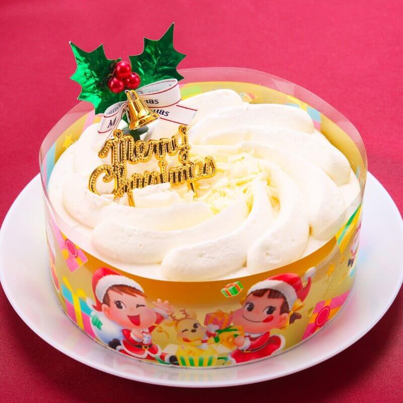 不二家のクリスマスケーキ2023『クリスマス 糖質オフホワイトチョコ生ケーキ』