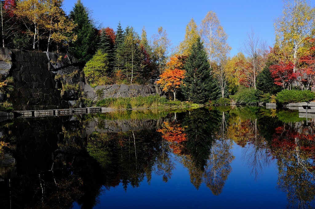 国営滝野すずらん丘陵公園の『水鏡に映る紅葉を見よう』