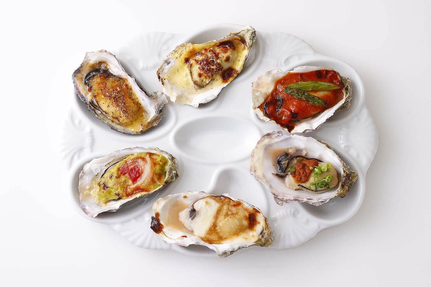 8TH SEA OYSTER Bar ココノススキノ店の『焼き牡蠣全種盛り合わせ』