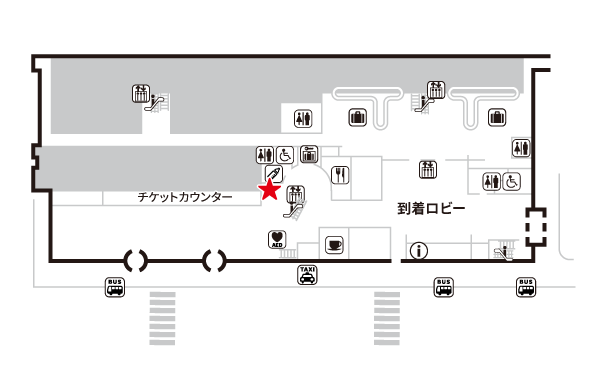 セルフWi-Fiレンタル『WiFiBOX』-函館空港　1階 国内線到着ロビー