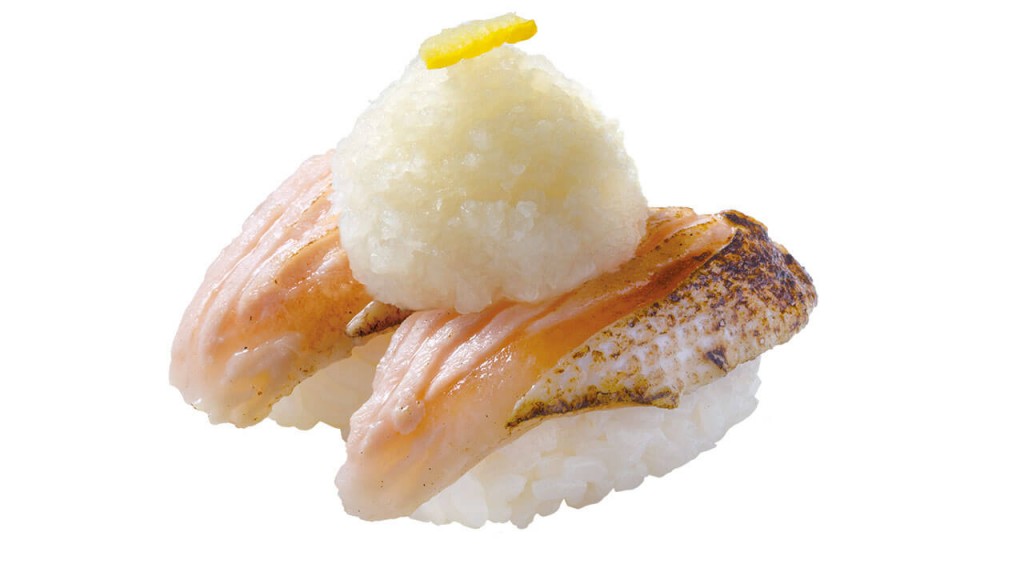 はま寿司の『炙りとろサーモン柚子おろし盛り〈高知県産 柚子果汁使用〉』